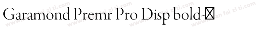 Garamond Premr Pro Disp bold字体转换